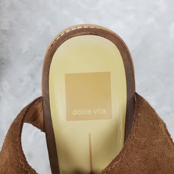 Dolce Vita Lace Block Heel Sandals Brown Size 8.5 - Picture 3 of 11